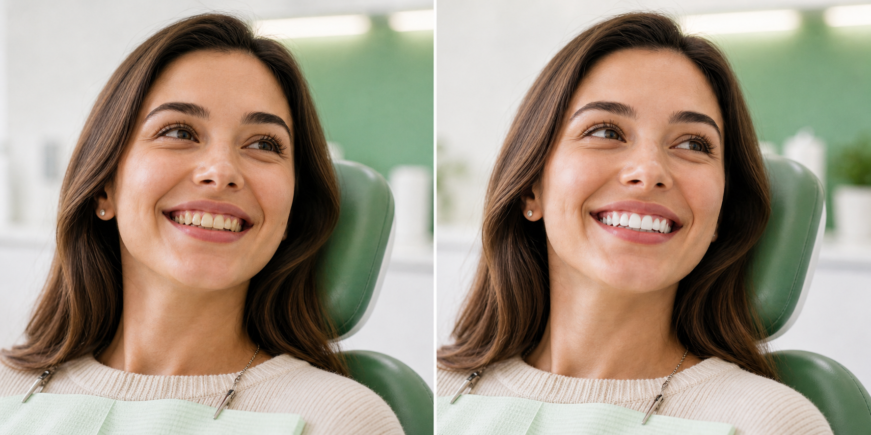 prima e dopo illustrativo igiene dentale Salerno